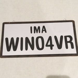 License Plate Style Metal Sign IMA WINO4VR wine